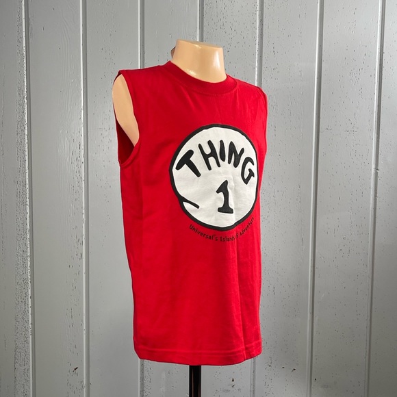 *NWT Universal Studios Kid's Dr. Seuss Thing 1 Muscle Tee Sz S - Picture 5 of 11